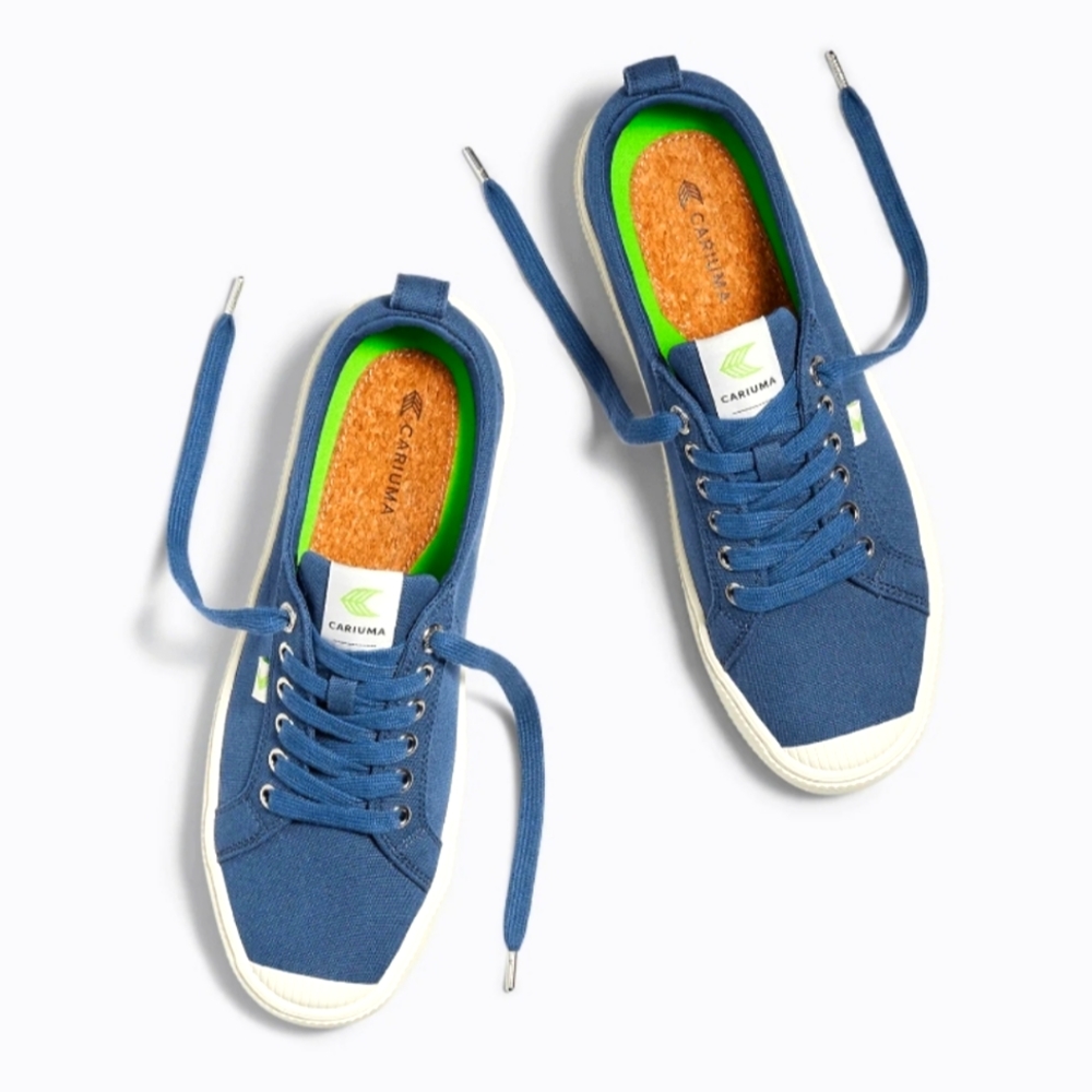 NEW Cariuma OCA Shadow Blue Low Canvas Sneakers Unisex Unisex Men's 10